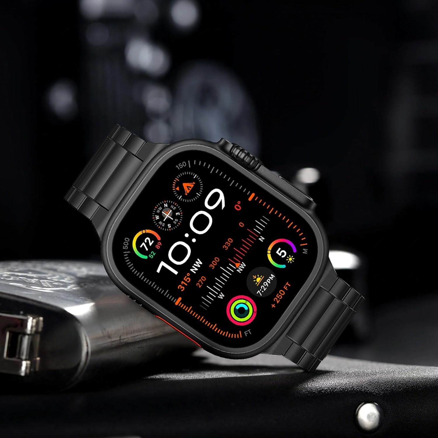 Thumbnail 3 de Anlinser Stainless Steel Watch Strap for Apple Watch (42–49mm): Slim, Lightweight Metal Band for iWatch Ultra 3/2/1 and Series, UK
