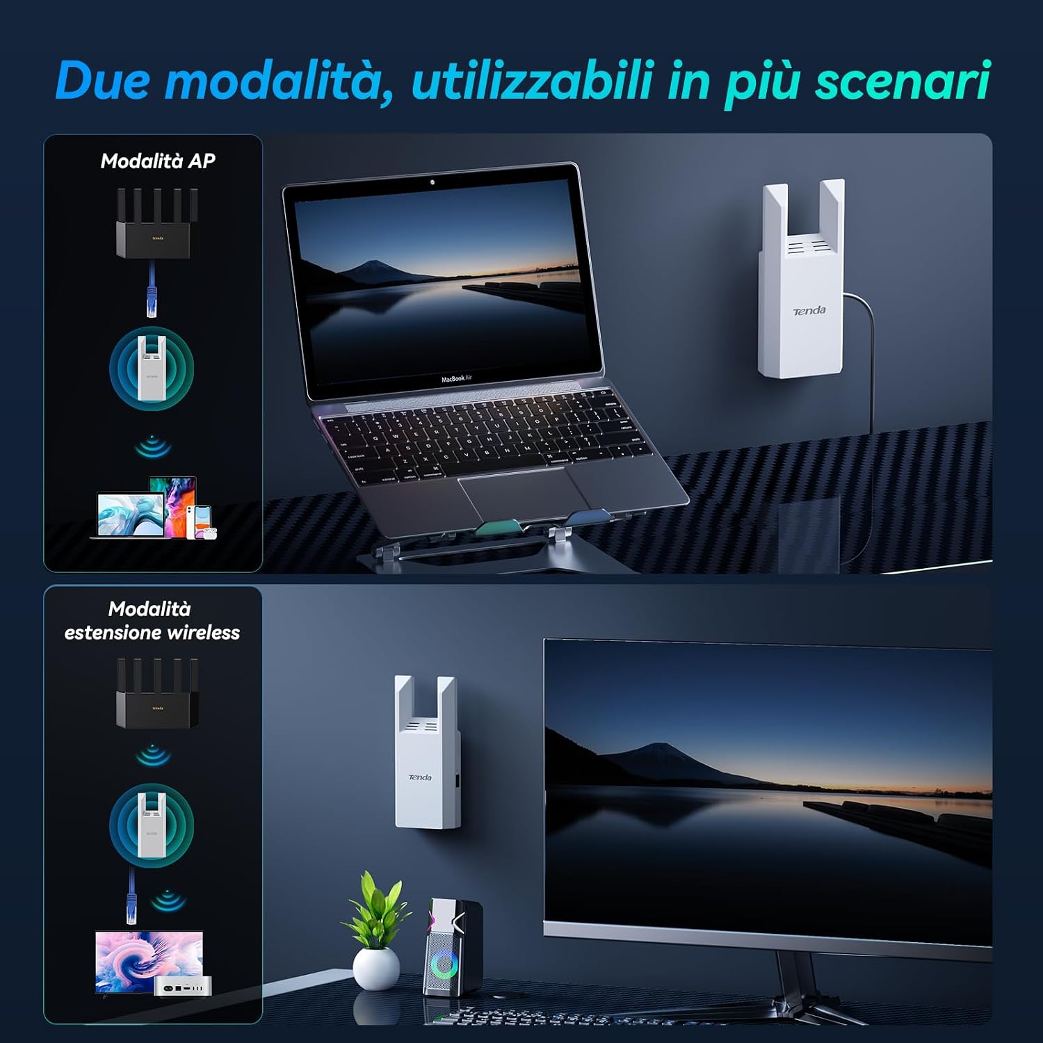 Detalle de Tenda A18 Pro AC1200 dual band Wi‑Fi