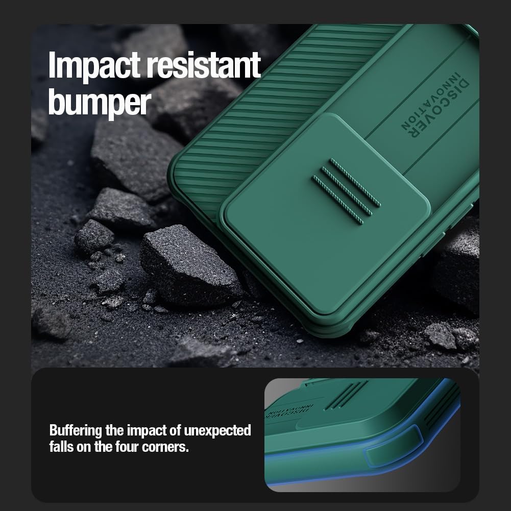 Thumbnail 4 de Xiaomi Redmi Note 13 Pro 5G slim shockproof case with slide camera lens cover (CamShield) in Black