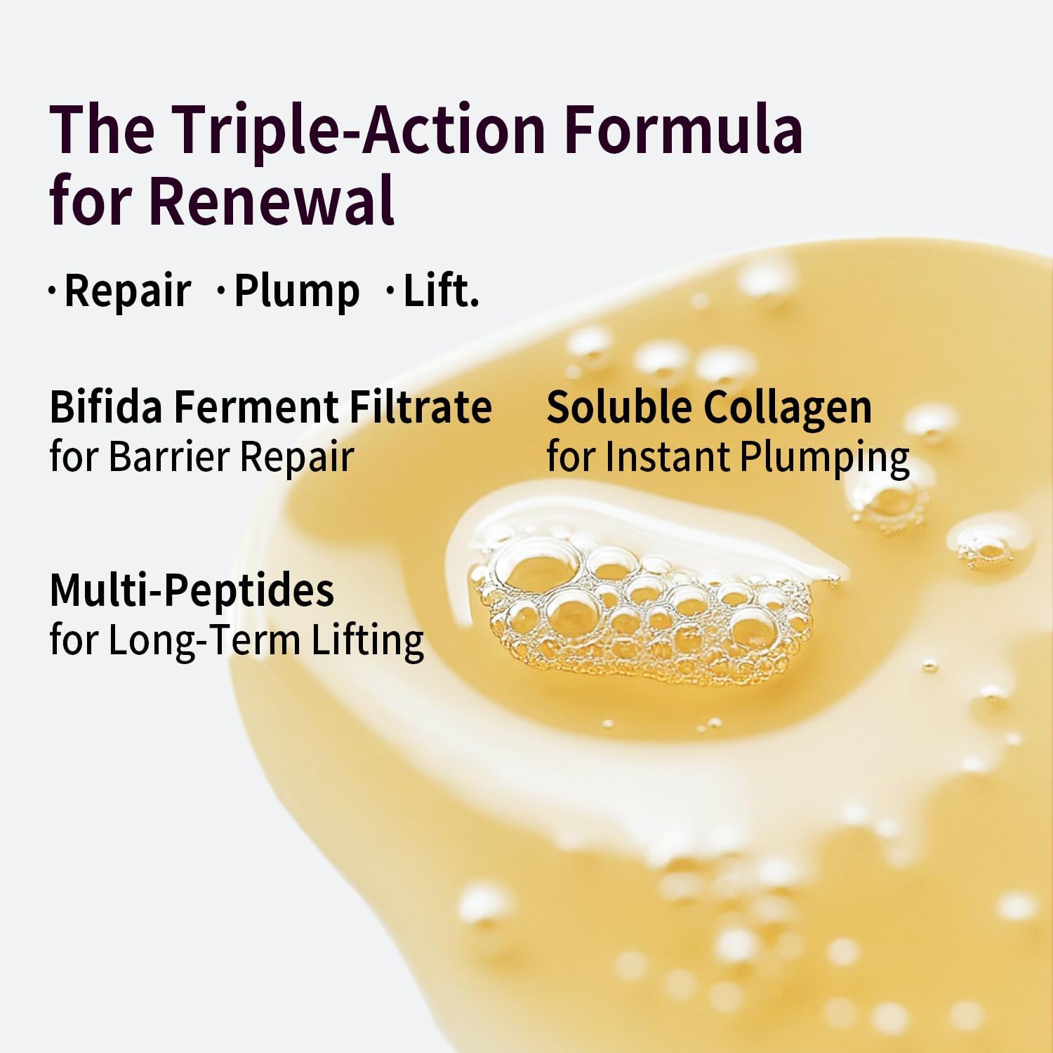 Detalle 1 de RAZUYEN Collageen Peptide Serum voor het gezicht, 30 ml, parfumvrij