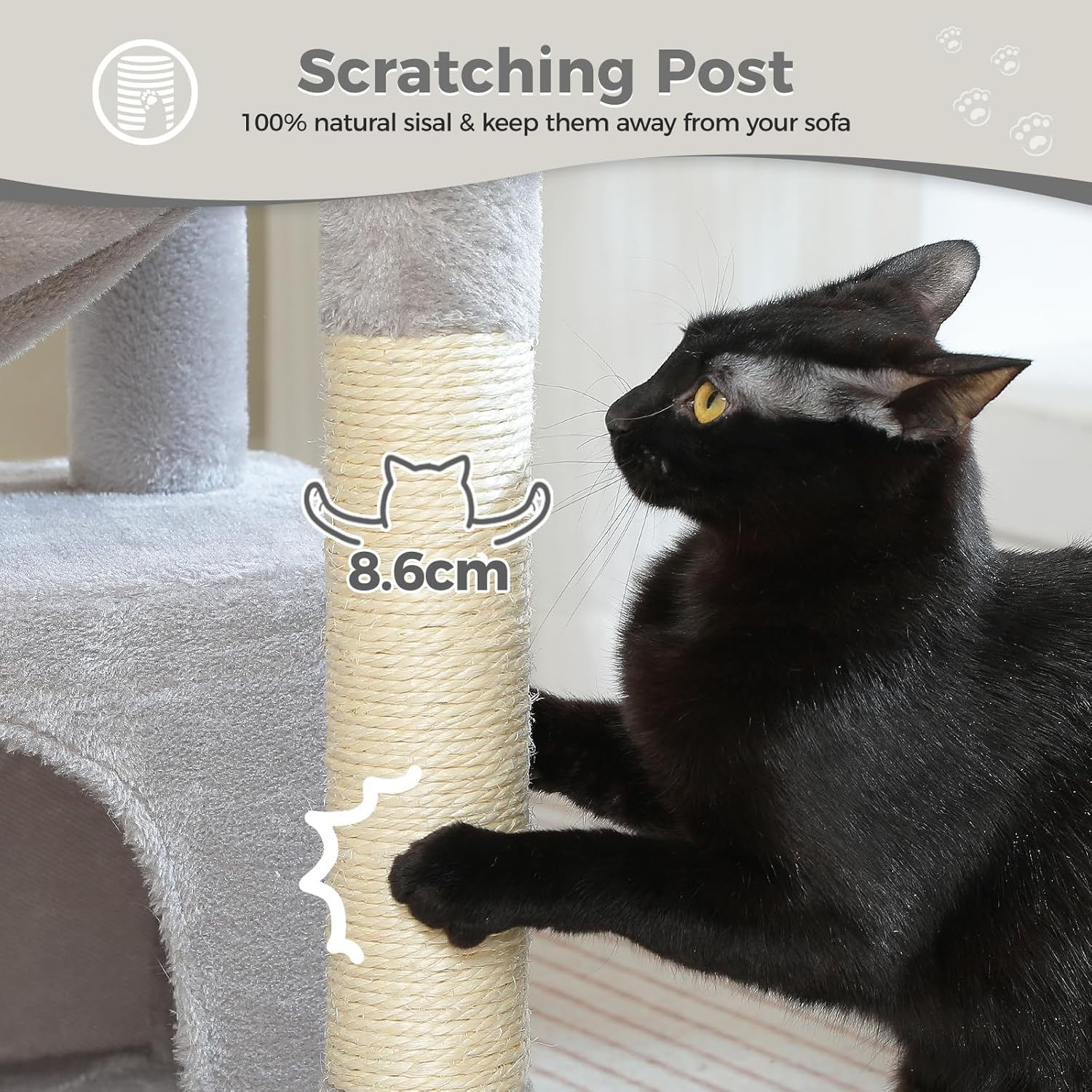 Thumbnail 4 de PAWZ Road Katzenkratzbaum 83 cm mit Hängematte