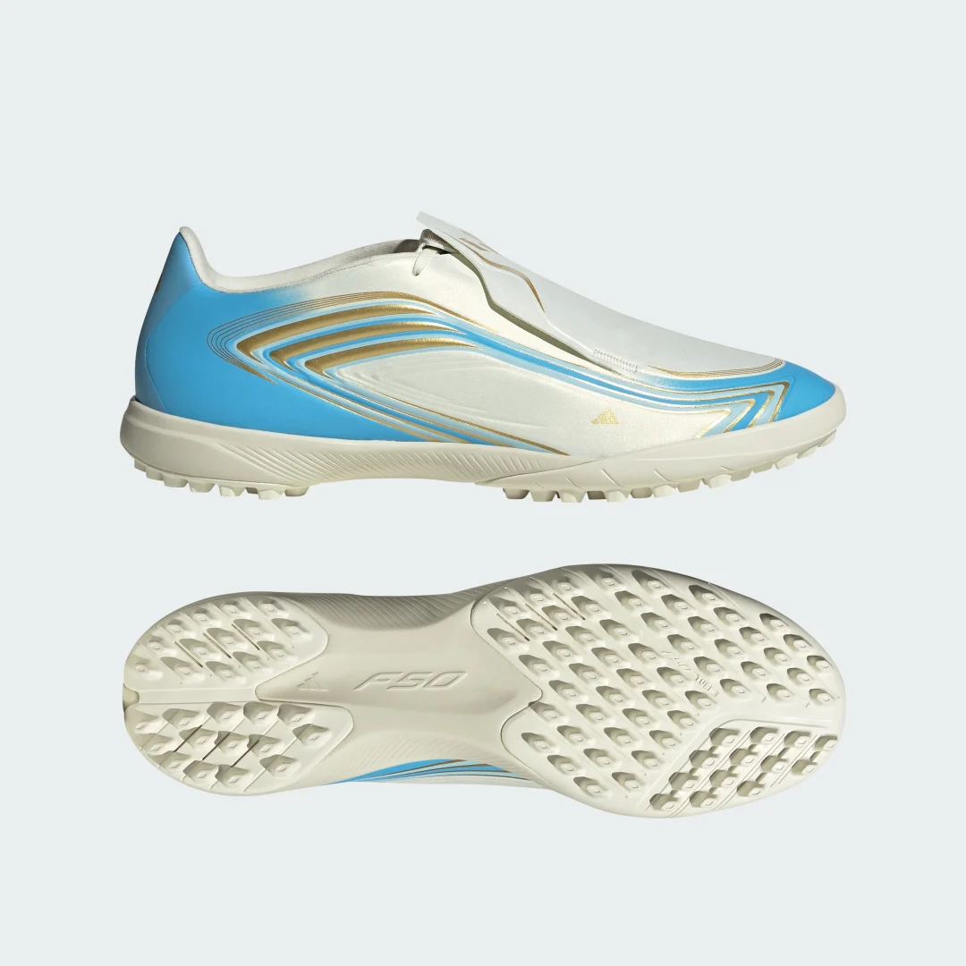 Detalle de Adidas F50 MESSI LEAGUE moqueta: zapatilla de fútbol para superficies indoor