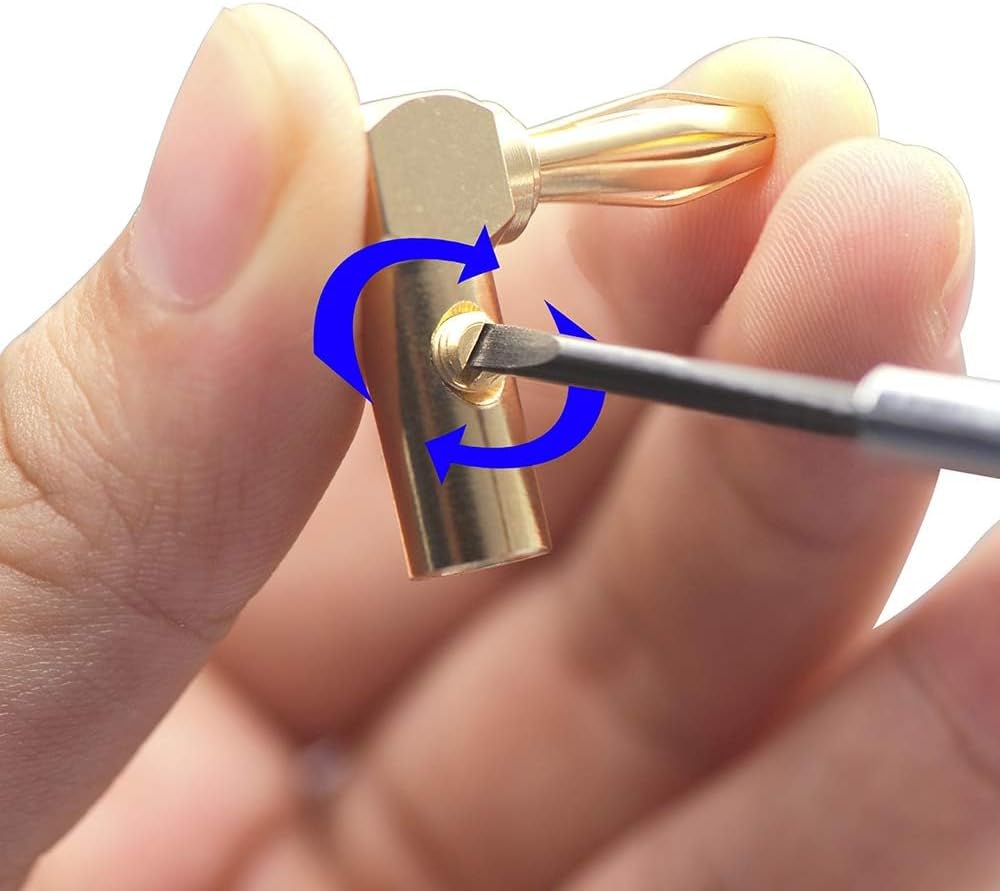 Detalle de Dolaso 6 Black & Red 90 Degree Banana Plugs with 24K Gold Plating – 4.0mm Speaker Connectors