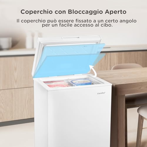 Detalle de COMFEE' RCC202WH2 Congelatore 198L: convertibile, inverter e silenzioso per casa, garage o ripostiglio