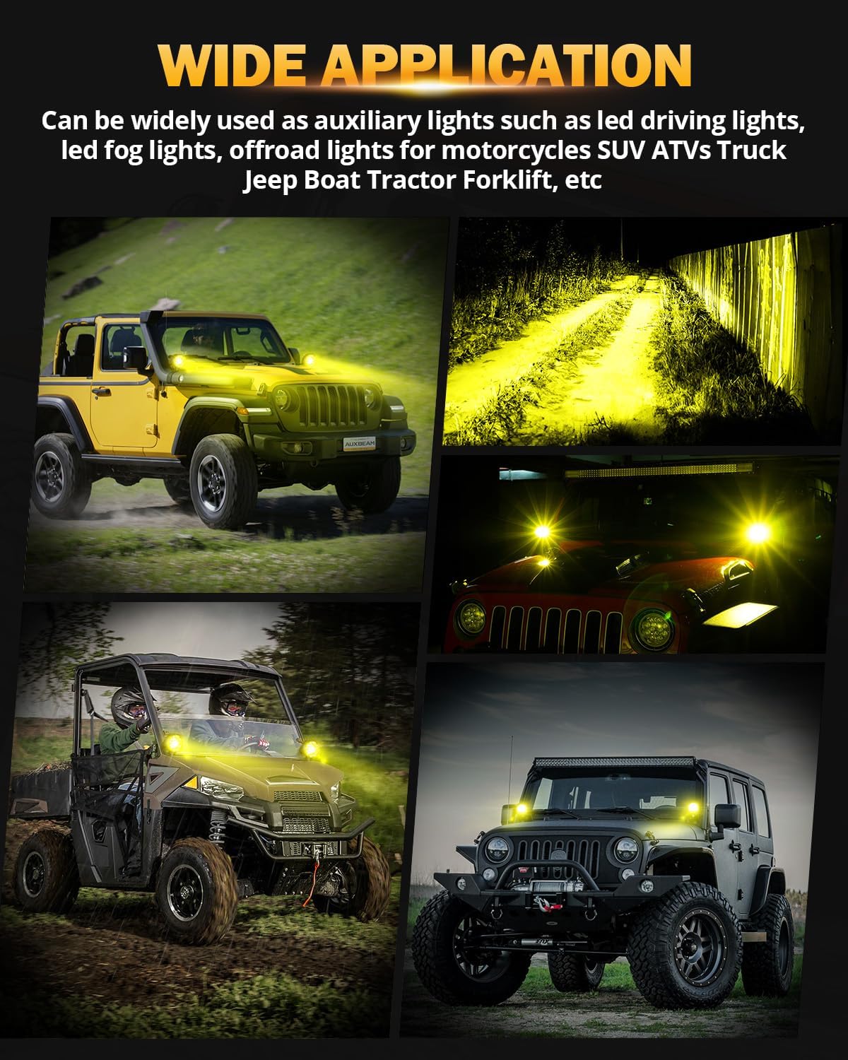 Thumbnail 5 de Auxbeam 90W Amber LED Offroad Light