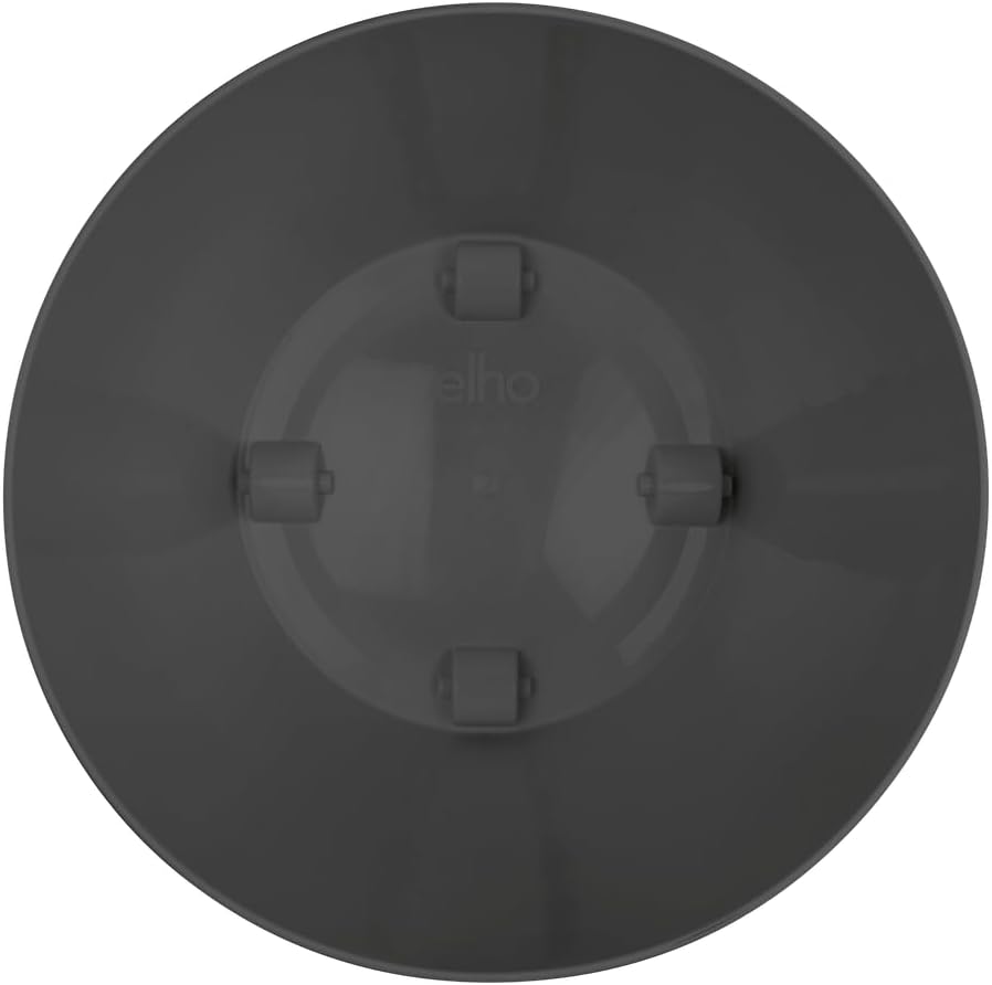 Detalle de Elho Brussels Round Wheels 35cm Vaso per Piante – Anthracite, 35 x 33 cm, plastica riciclata al 100%