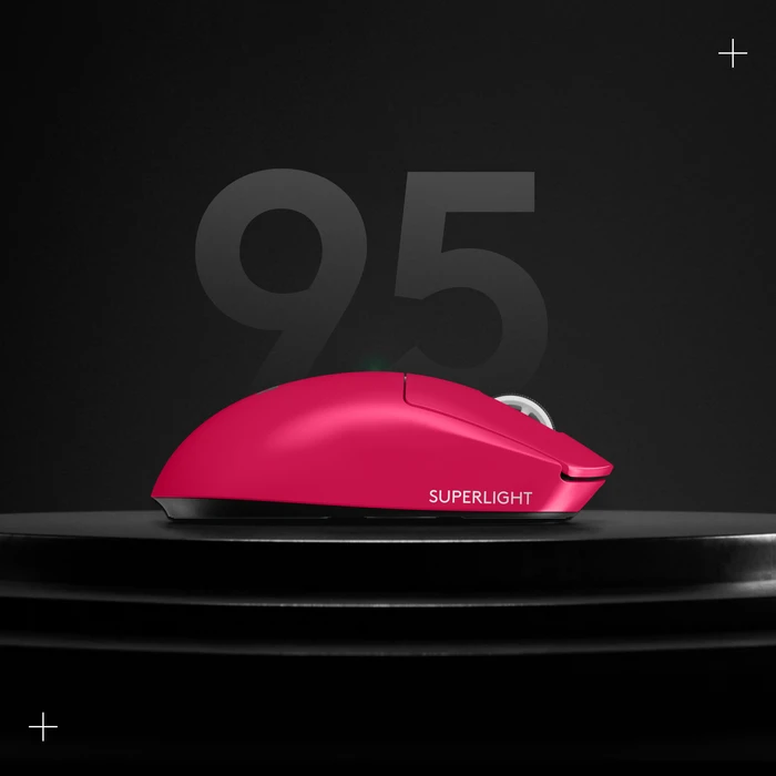 Detalle de Logitech G PRO X Superlight 2 Lightspeed kabellose Gaming-Maus Magenta – leicht, präzise, flexibel