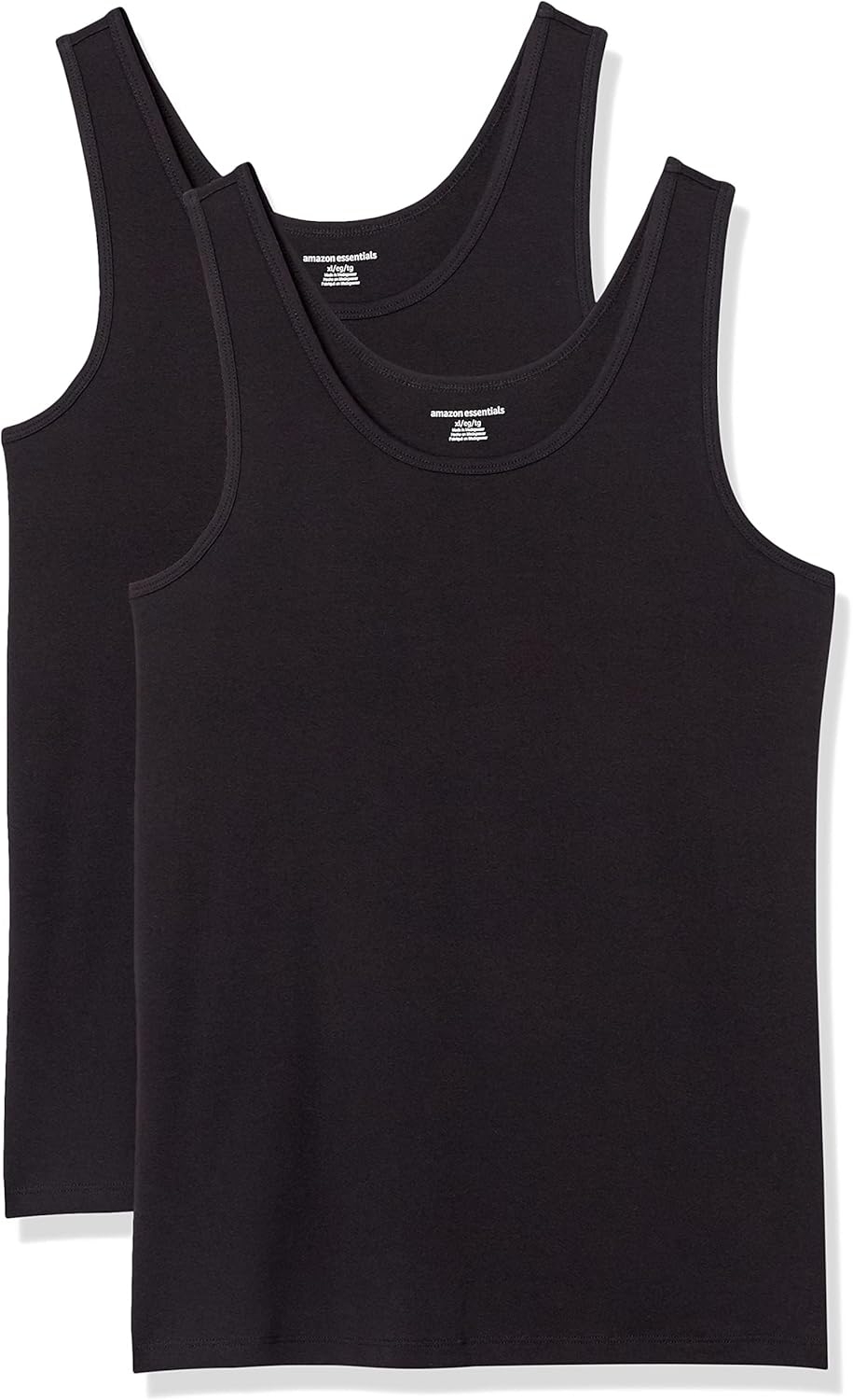Detalle de Amazon Essentials Women's Slim-Fit Vest, Pack of 2 – Black, M