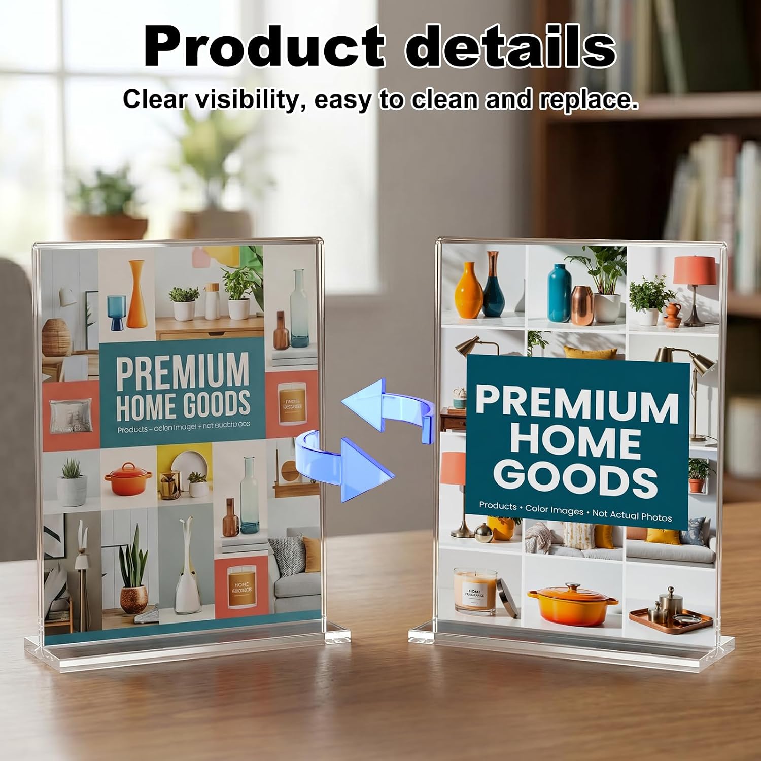 Thumbnail 5 de xydstay T-Shape Double-Sided Sign Holders, 8.5 x 11-Inch, 2-Pack