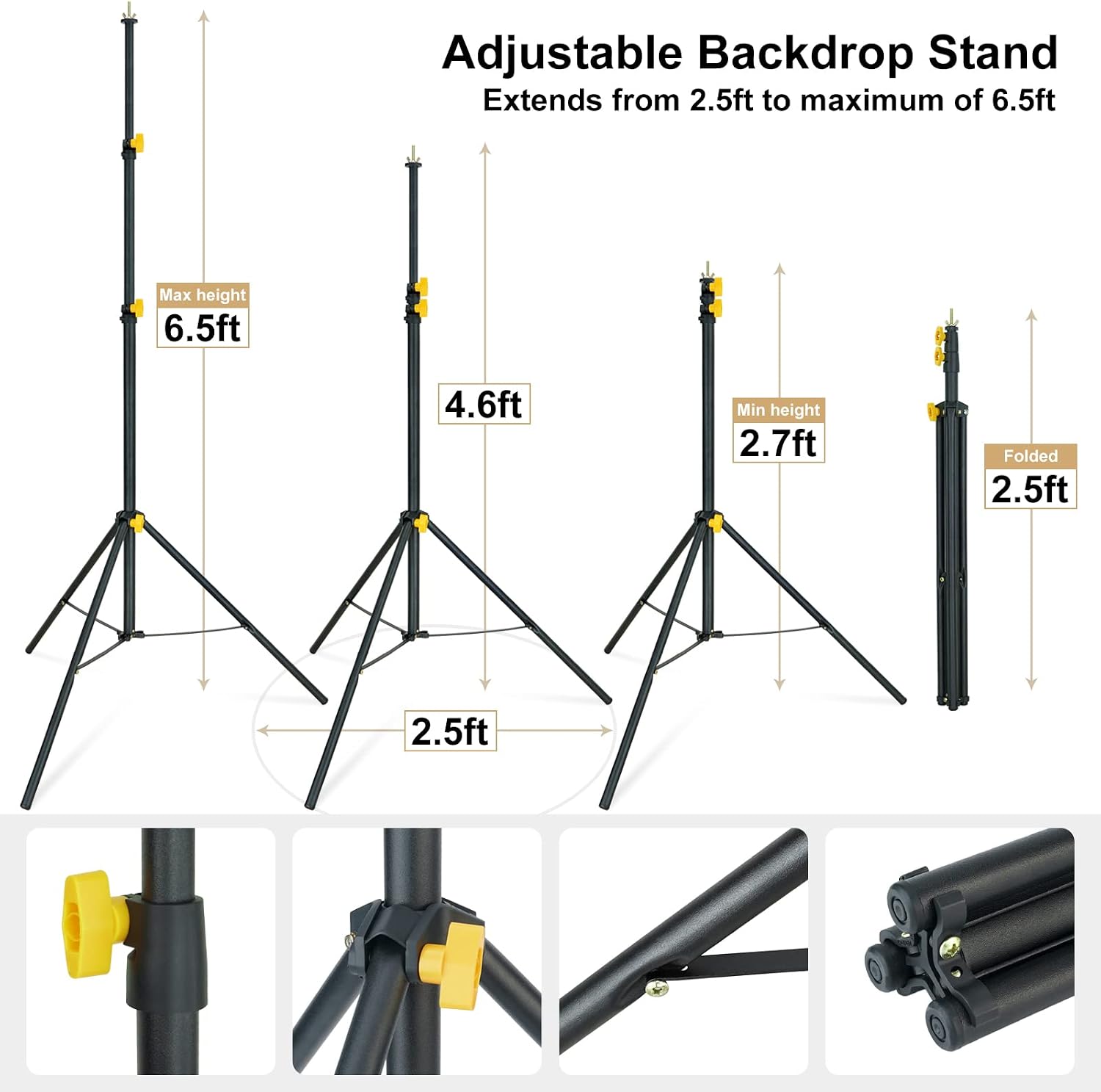 Detalle de LINCO Lincostore Backdrop Support Stand Kit 10x6.5ft