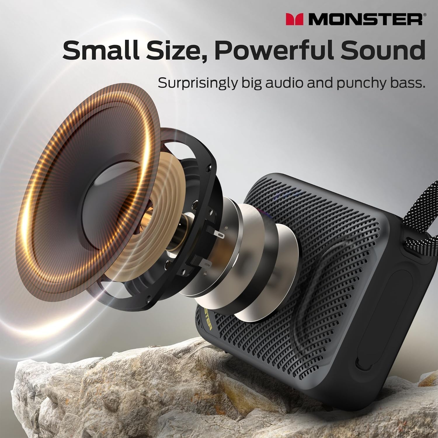 Detalle 2 de Monster S360 Portable Bluetooth Speaker with Bluetooth 6.0 and Stereo Sound