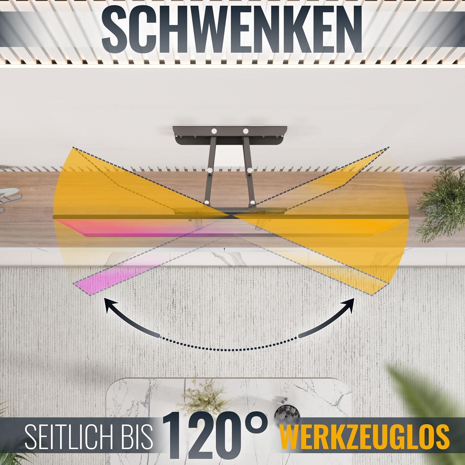 Thumbnail 2 de RICOO S1144 TV-Wandhalterung für 60 kg