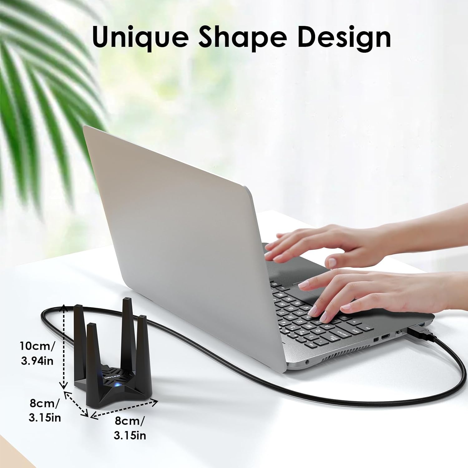Thumbnail 5 de Wavlink AX1800 USB WiFi Adapter for Desktop PC (WiFi 6, Dual Band 5GHz + 2.4GHz, USB 3.0)