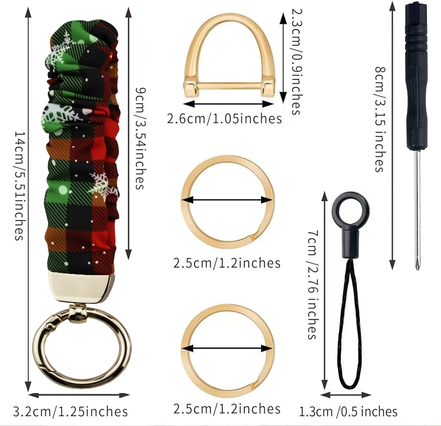 Detalle 2 de DKGKOO Stretchy Scrunchie Keychain Wristlet: Hands‑free Key Access with Style