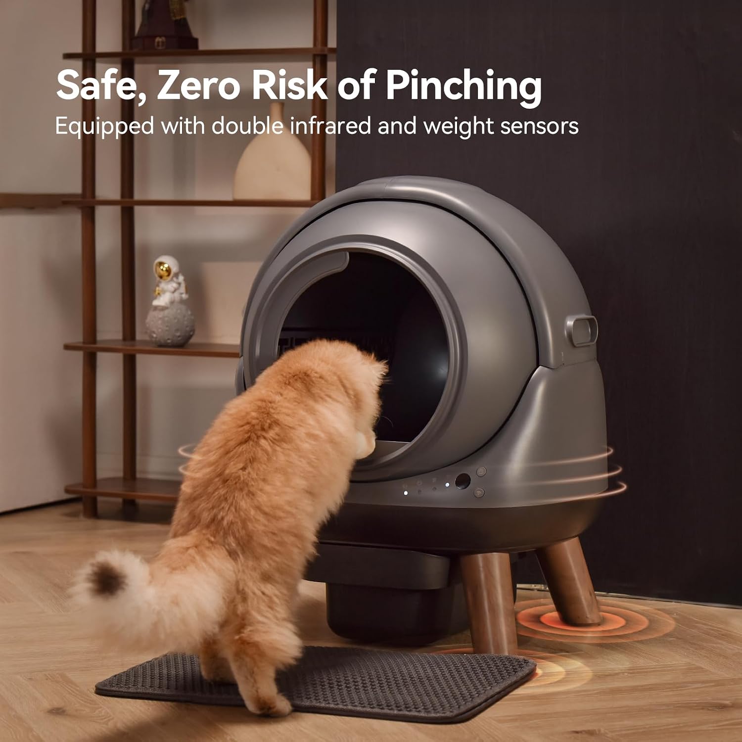 Detalle 2 de ZHMZ G1 Self-Cleaning Litter Box with App Control and Sealed Waste Drawer