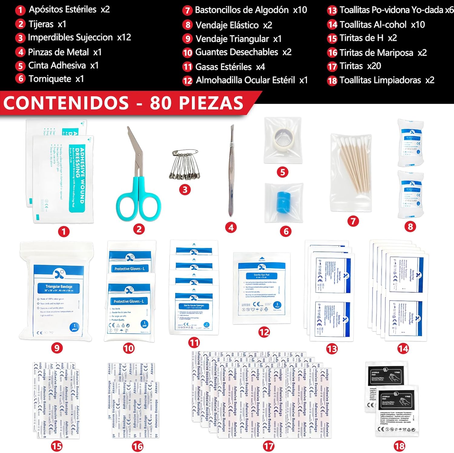 Detalle de SYNYOUR Botiquín Mini 80 piezas 🚑