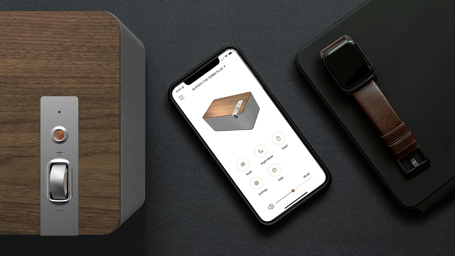 Thumbnail 1 de Klipsch The Three Plus Premium Bluetooth Speaker System (Walnut)