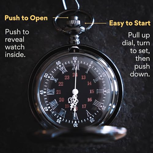Detalle de Red Dot Laser Engraving Anniversary Pocket Watch for Husband – Engraved Silver Stainless Steel