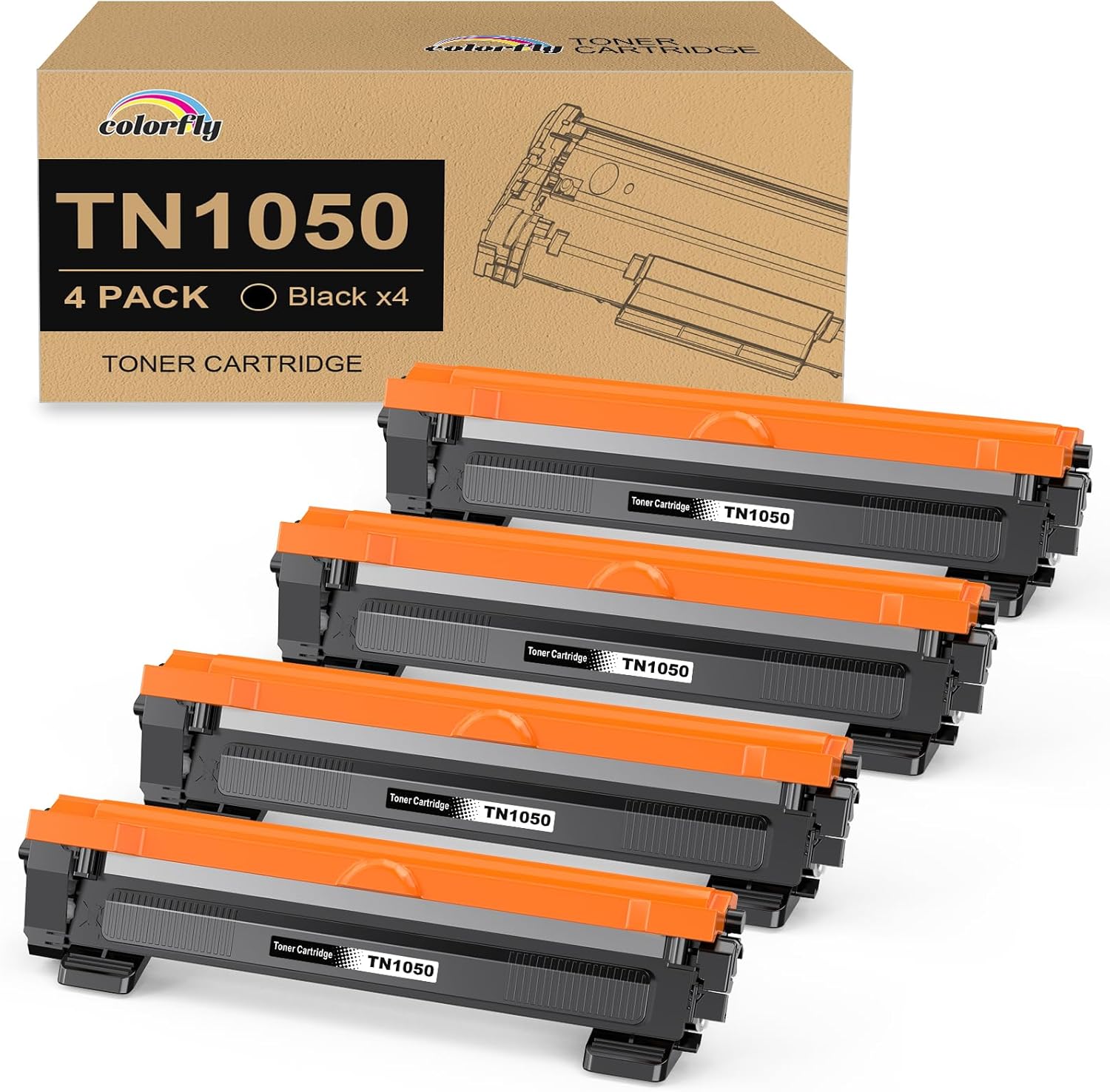 Thumbnail 6 de 2er-Set TN1050 Toner (TN-1050) kompatibel für Brother – Schwarz für DCP/MFC/Hauptgeräte