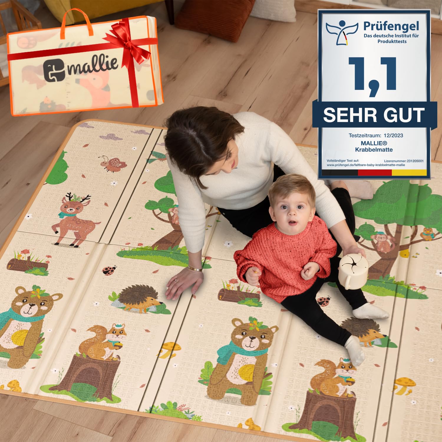 Detalle de Mallie Spielmatte Baby 180x150 cm