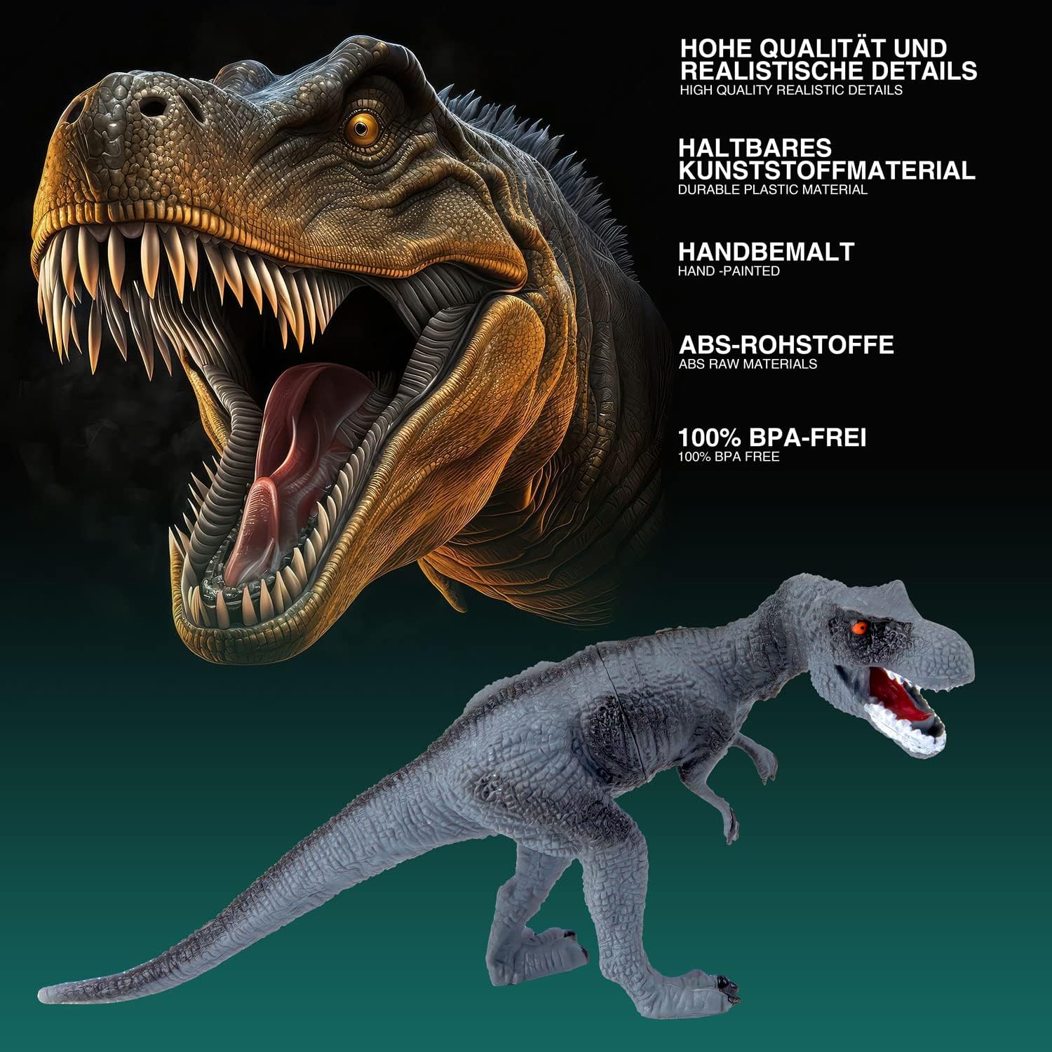 Thumbnail 5 de All Kids United Kit Dinosaure 16 Pièces – Camion militaire, Figurines et Tapis de Jeu