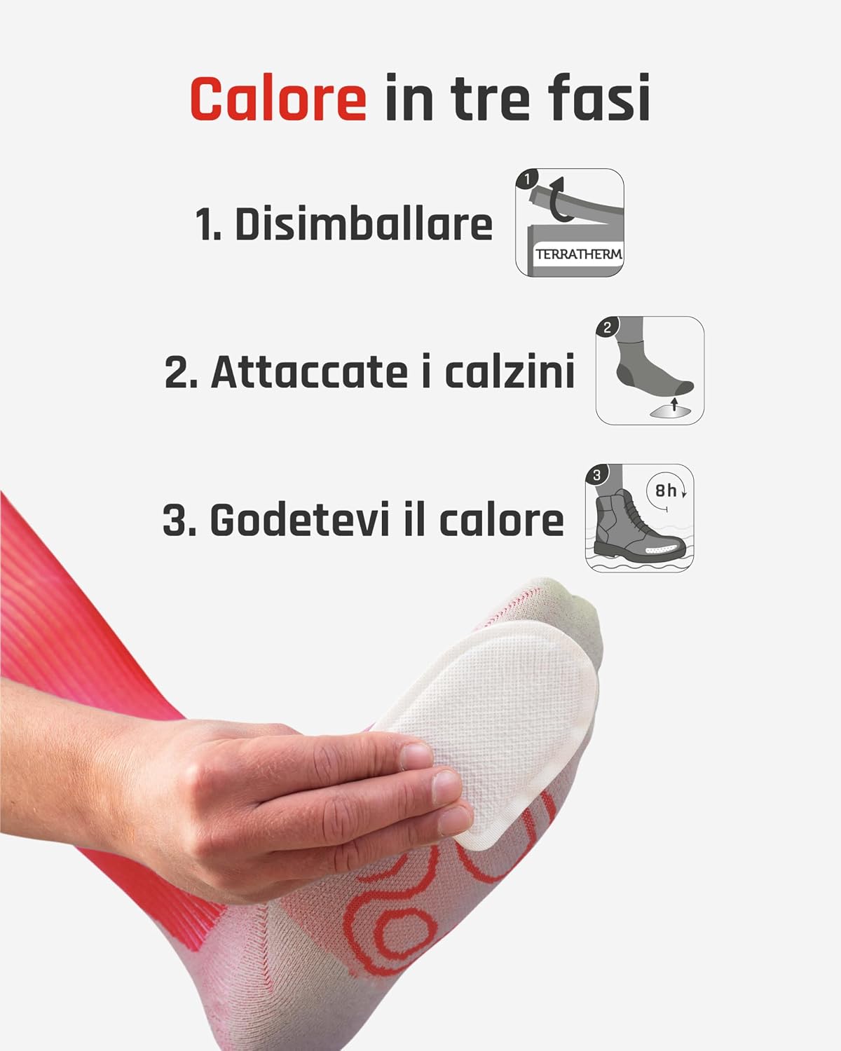 Detalle de TerraTherm Scaldapiedi, 8 ore di calore