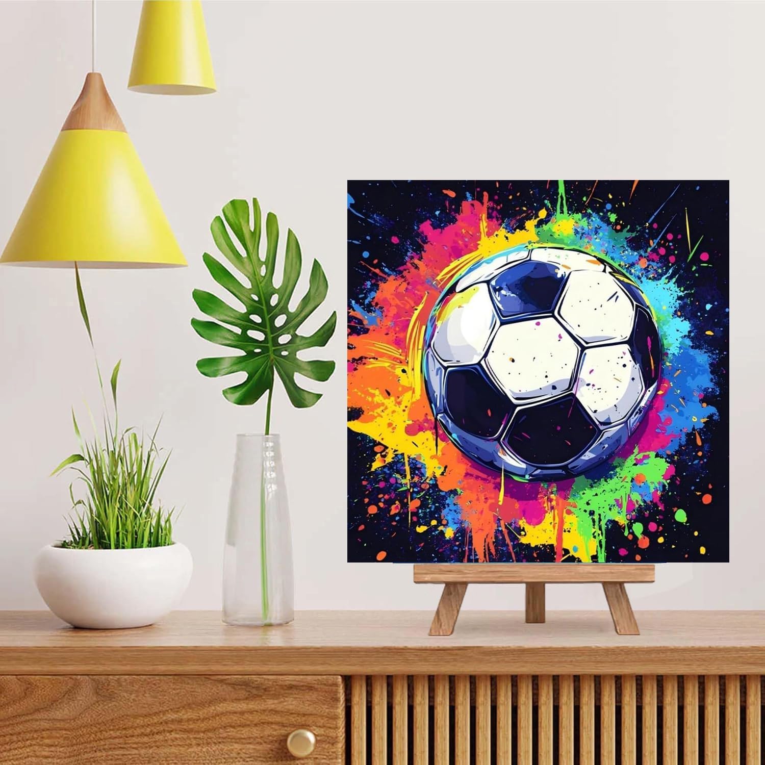 Thumbnail 4 de WEMEON Football Paint by Numbers 10x10 inch