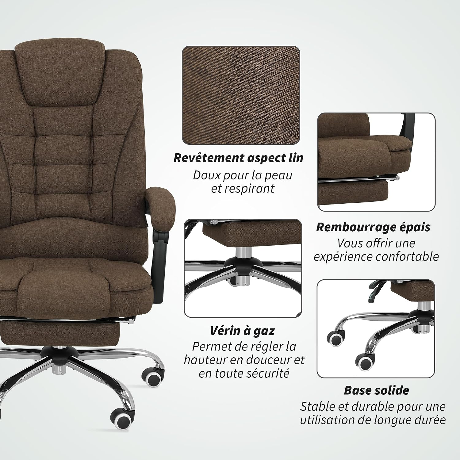 Thumbnail 5 de Vinsetto fauteuil de bureau ergonomique 120 kg