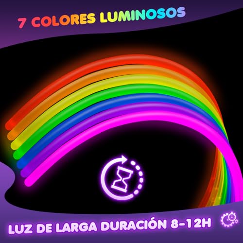 Thumbnail 1 de Ziitty Barras Luminosas: kit de 100 barras fluorescentes y 100 conectores para pulseras y collares