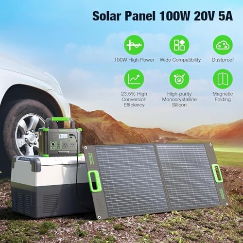 Thumbnail 3 de GRECELL 100W Solar Panel 21.5V Portable Foldable ☀