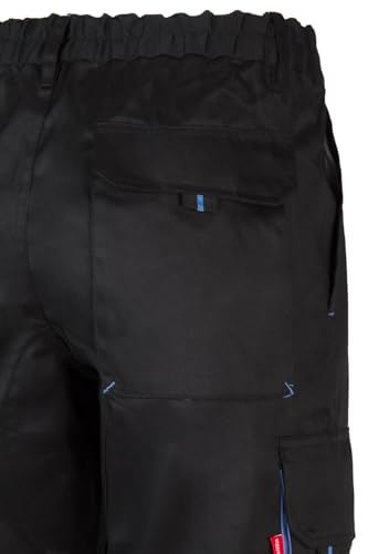 Detalle de VELILLA 103004 Pantalón de Trabajo (Negro y Celeste) – Talla 40