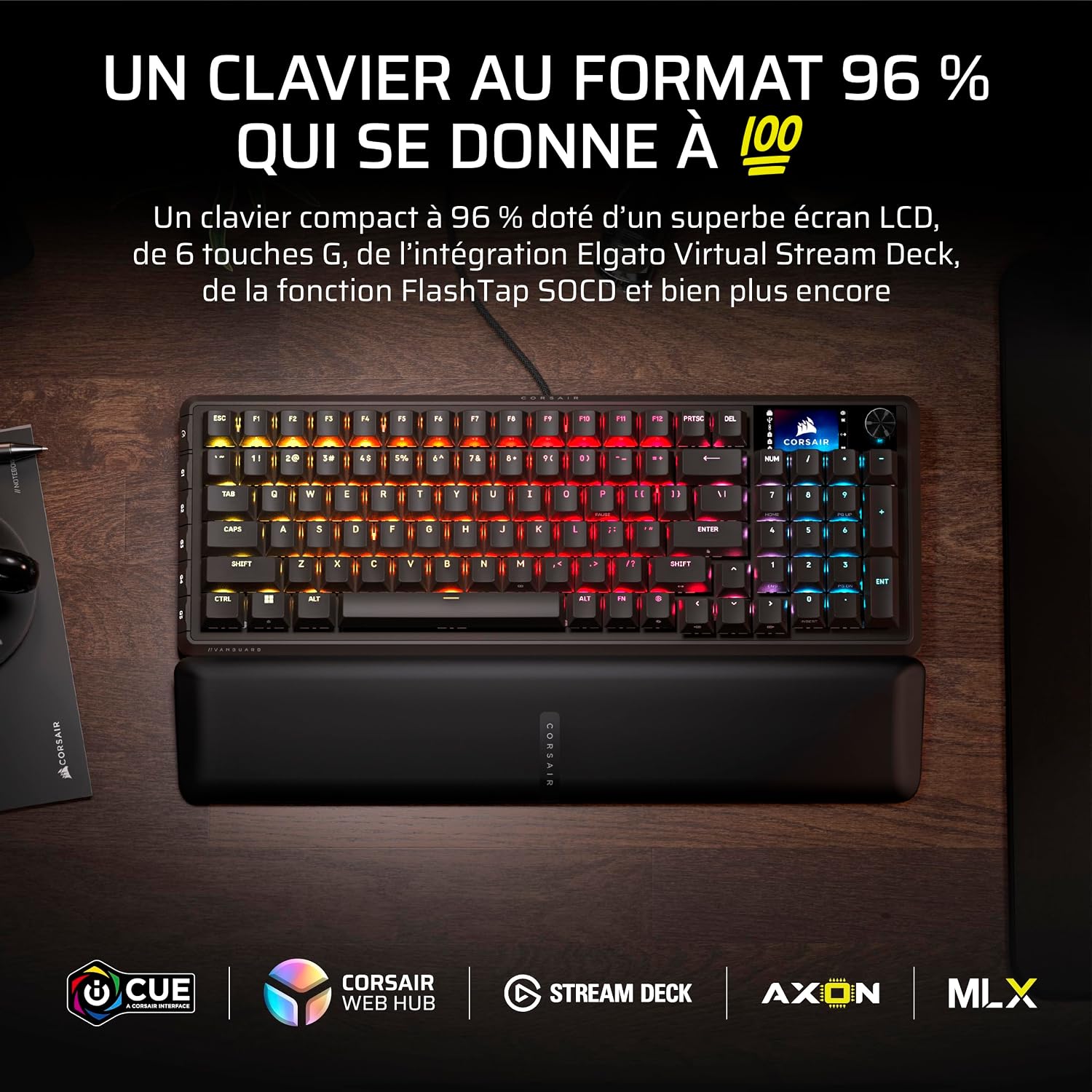 Detalle 2 de Corsair Vanguard 96 clavier mécanique