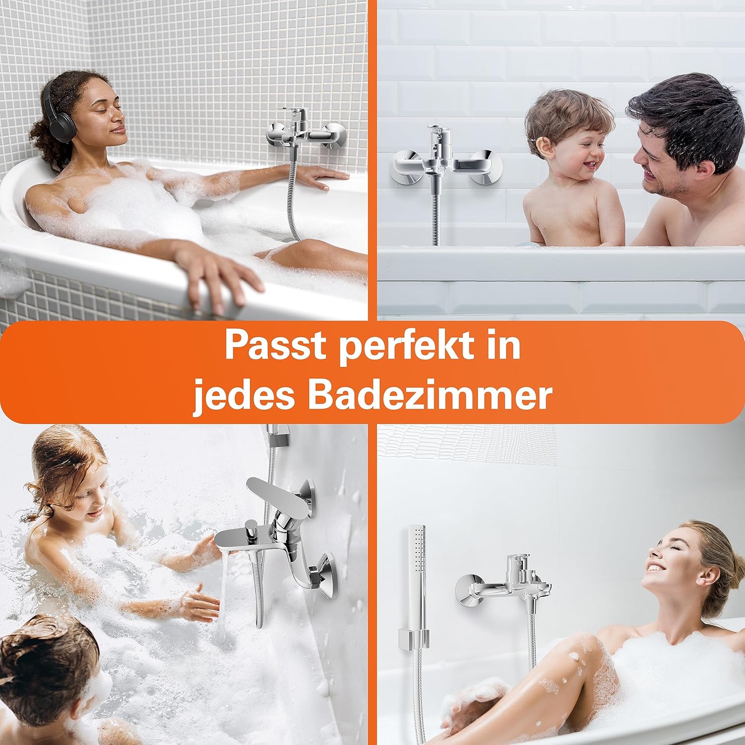 Thumbnail 2 de EISL Claudio NI023CALCR Mitigeur Bain Chromé avec inverseur entre le bec de baignoire et la douche