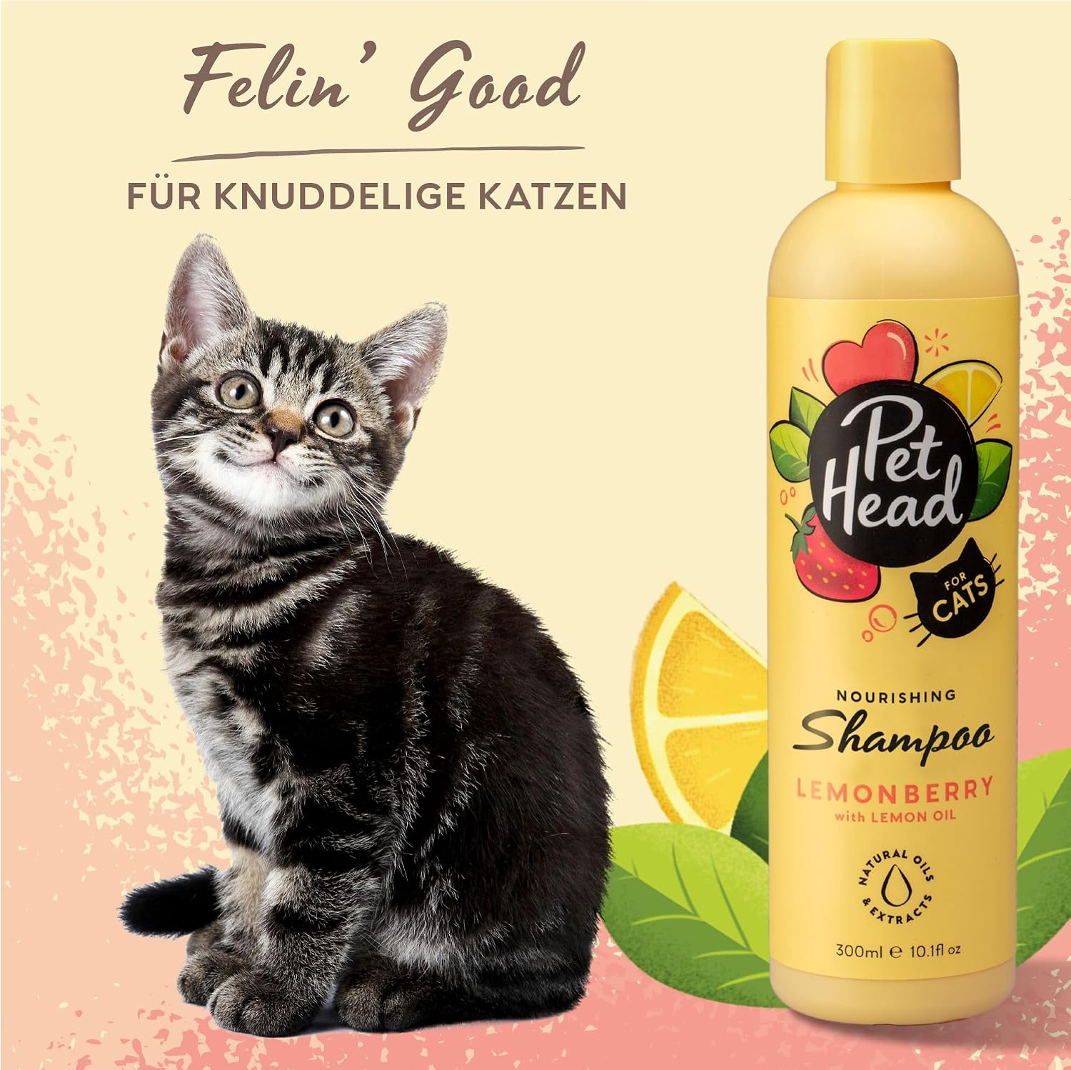 Thumbnail 3 de Pet Head Felin' Good Shampoing pour Chats — 300 ml, parfum citron, neutre et vegan