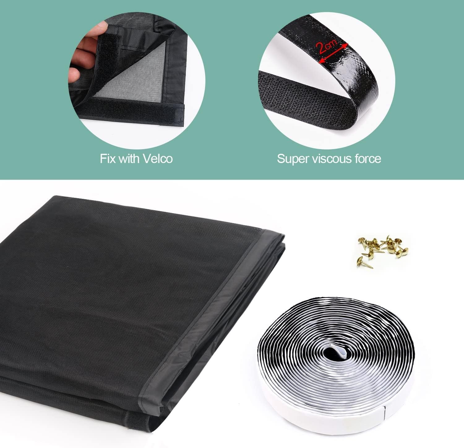 Thumbnail 5 de MYCARBON Zanzariera Magnetica 140x240cm: Zanzariera Porta Finestra a Calamita, traspirante e resistente