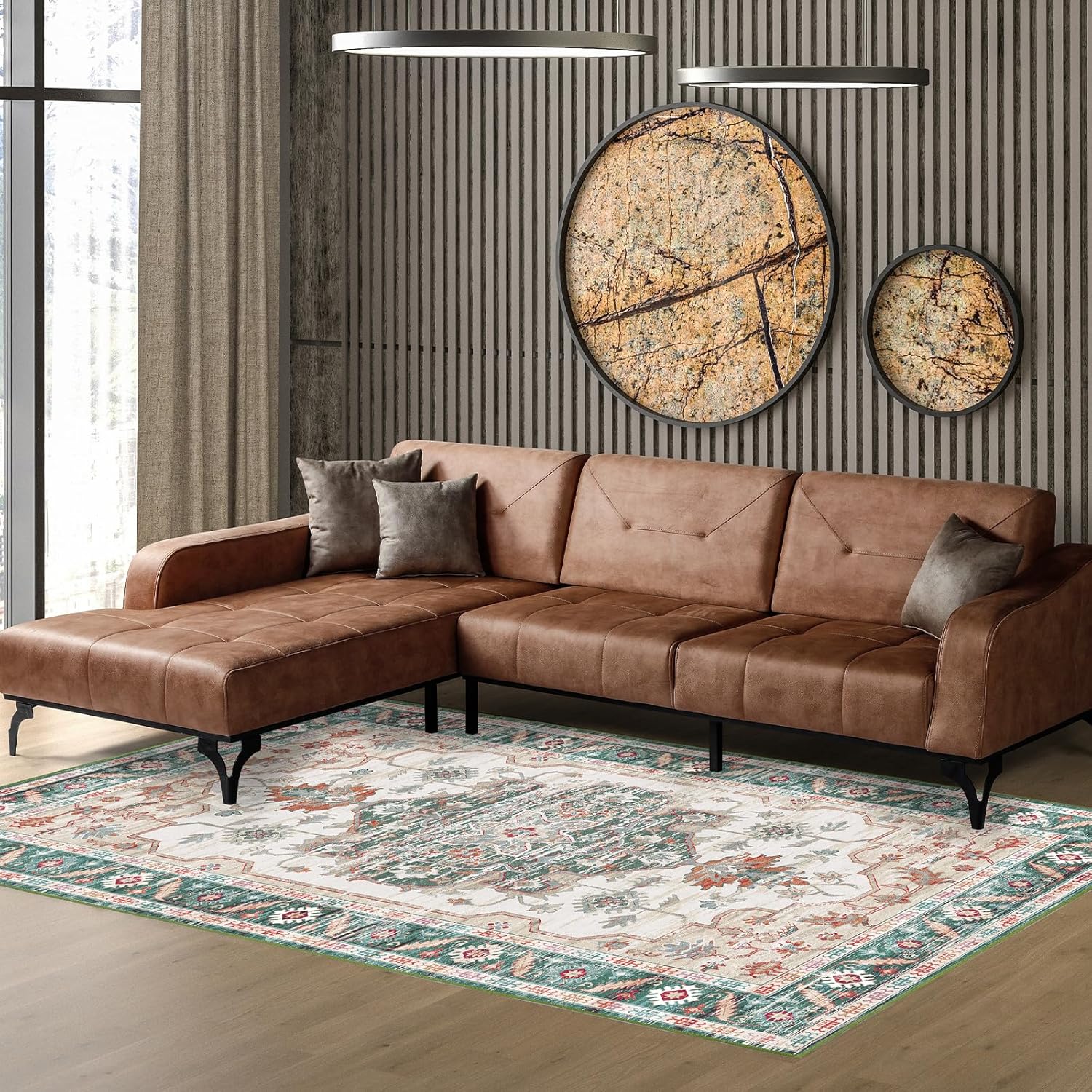 Thumbnail 7 de Vamcheer Alfombra Vintage Antideslizante y Lavable, 200x300 cm