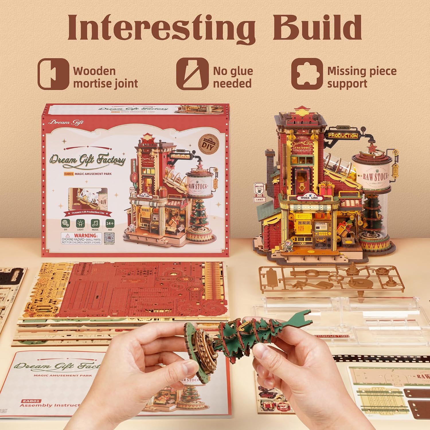 Detalle de Robotime EAB01 3D puzzle kit, 449 pieces