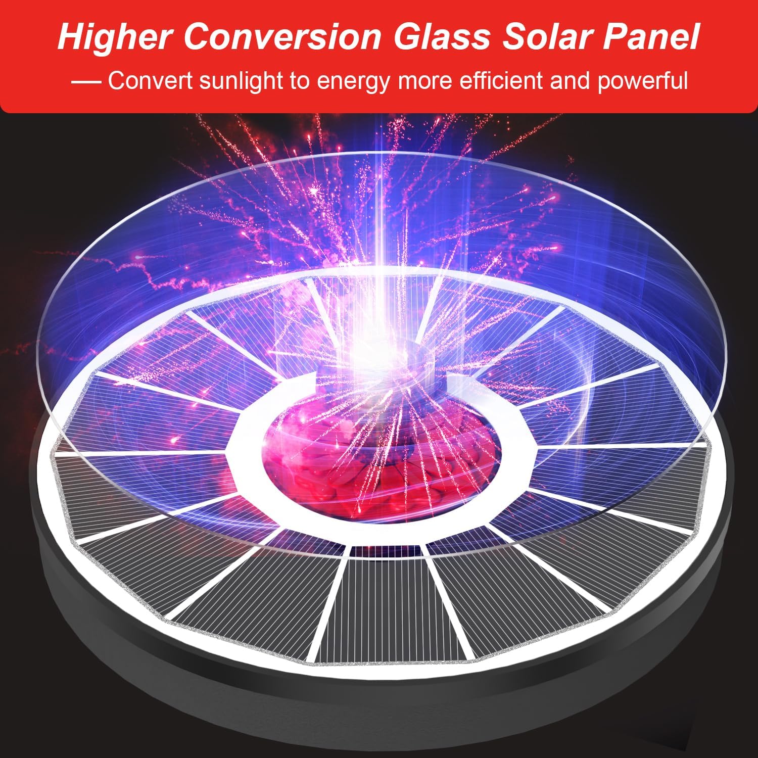 Thumbnail 4 de SZMP Solar Fountain Glass Panel with Flower — 3.5W Solar Powered Bird Bath Fountain