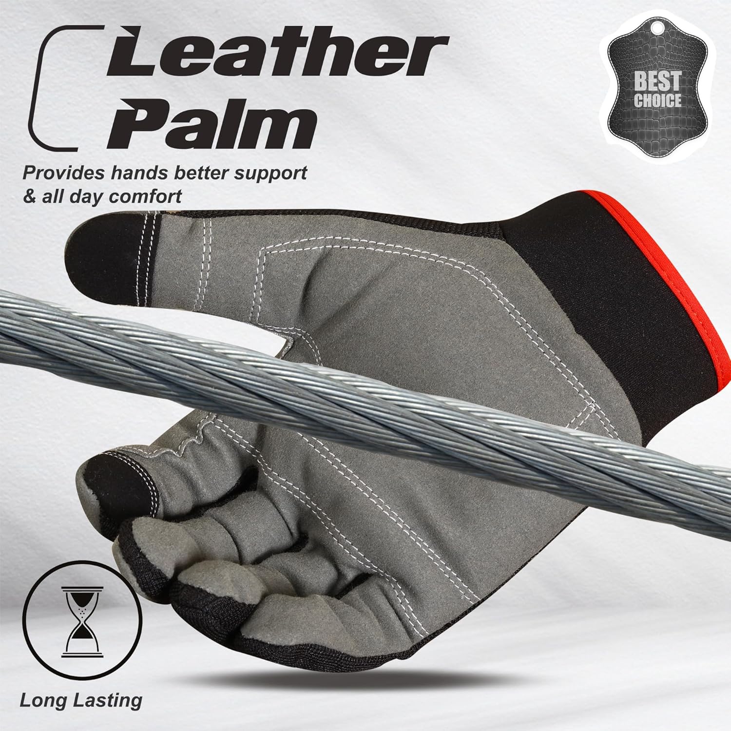 Thumbnail 3 de WFX Utility Touch Screen Work Gloves with Padded Knuckles (XL, Red)