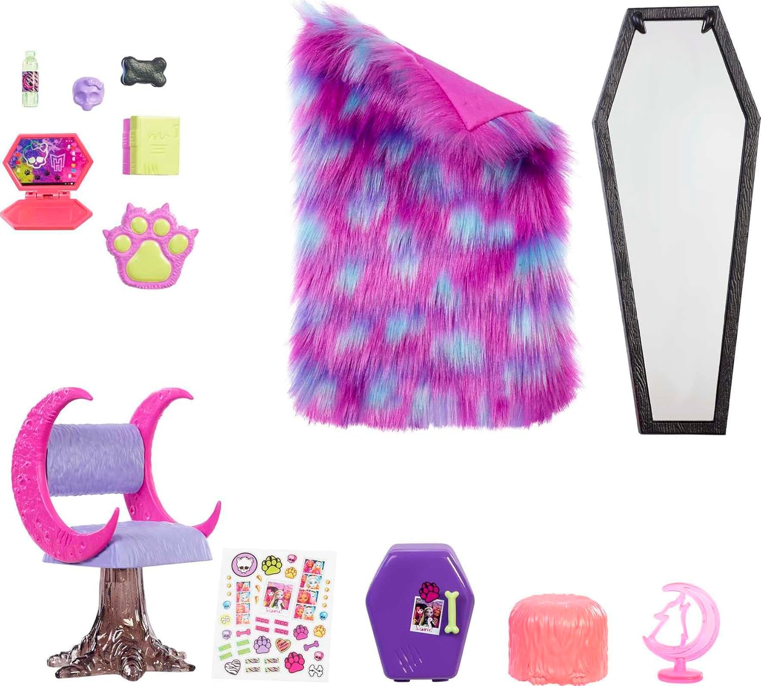 Thumbnail 4 de Monster High Clawdeen Wolf Habitación de Juego 🧛♀