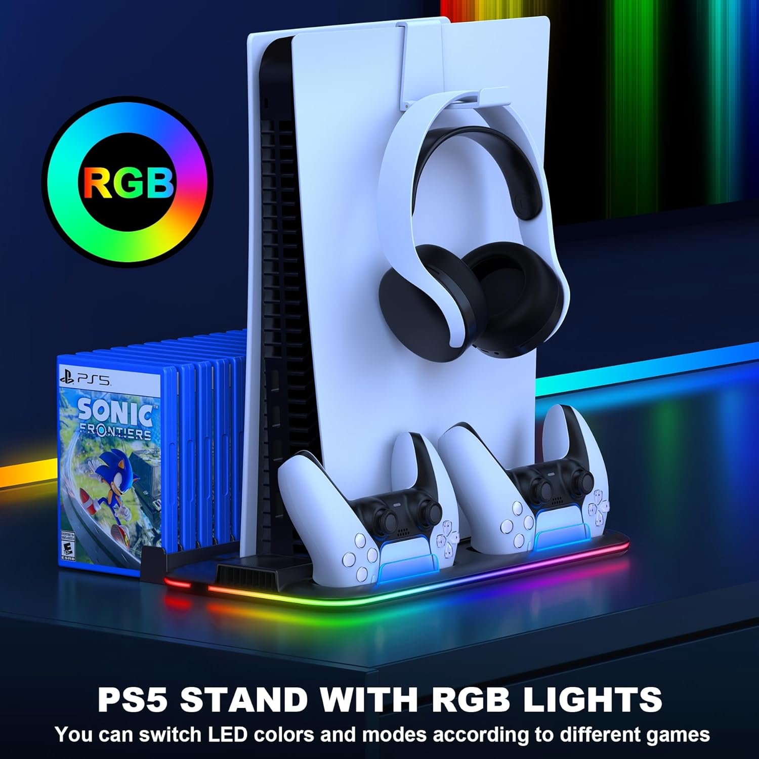 Thumbnail 2 de HELLCOOL PS5 Cooling Stand with Turbo Cooler Fan & RGB Light