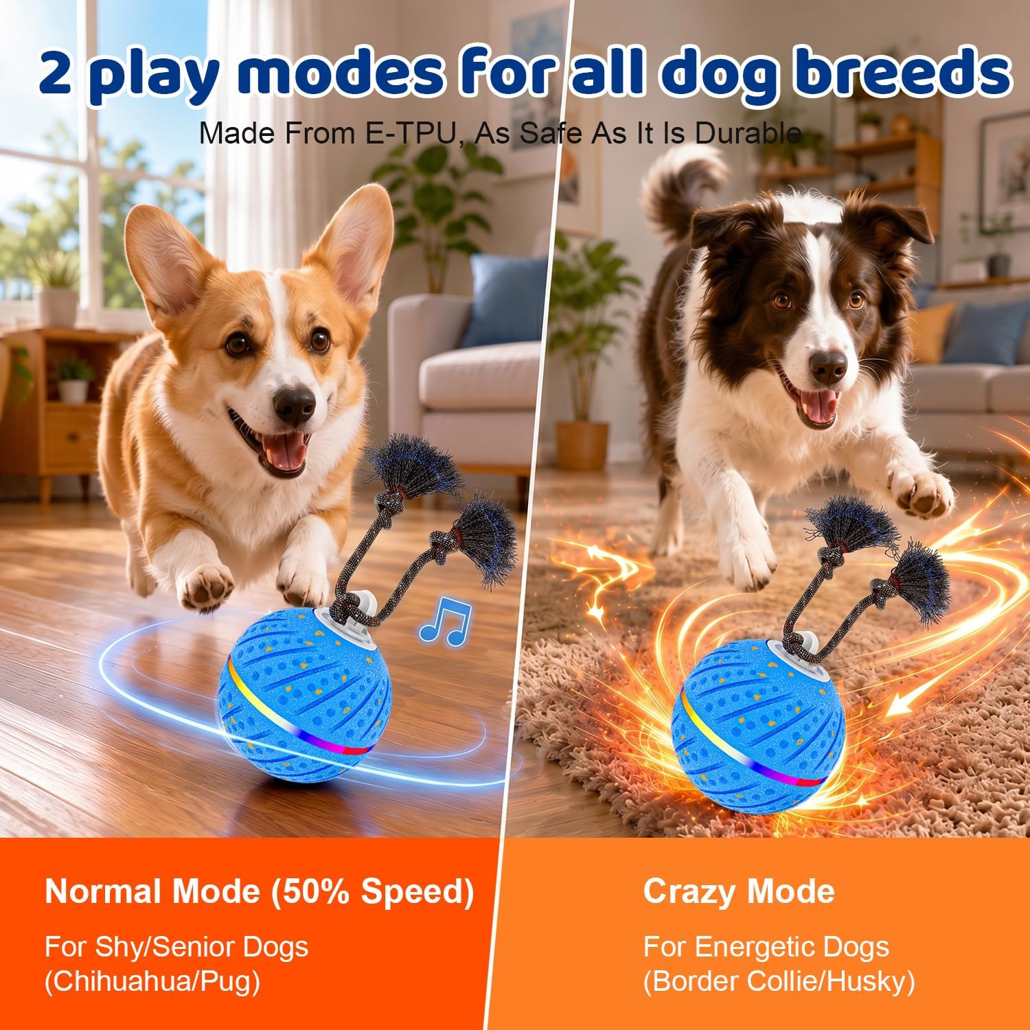 Detalle 2 de Interactive Dog Toy Ball, E-TPU