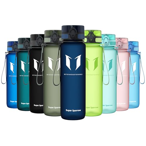 Detalle de Super Sparrow Trinkflasche Tritan 1000 ml – BPA-frei, robust, ideal für Sport & Outdoor