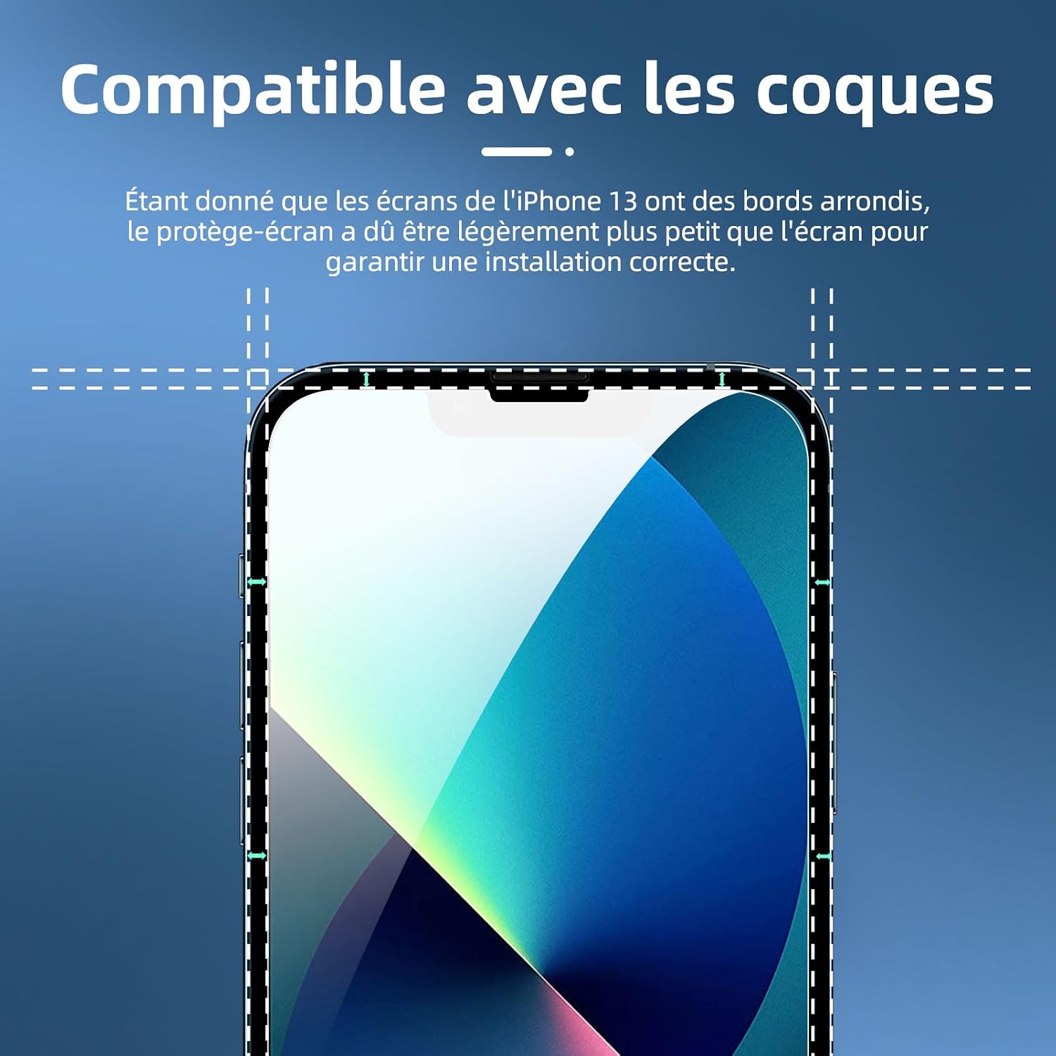 Thumbnail 5 de NEW'C Verre trempé iPhone 13 6,1" 9H — lot 4