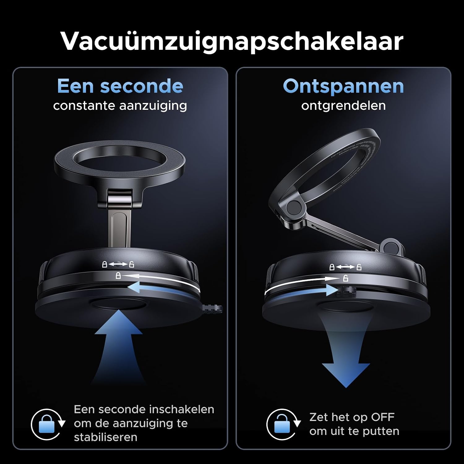 Thumbnail 6 de UGREEN 65187 MagSafe-autotelefoonhouder met vacuümzuignap en N55-magneet