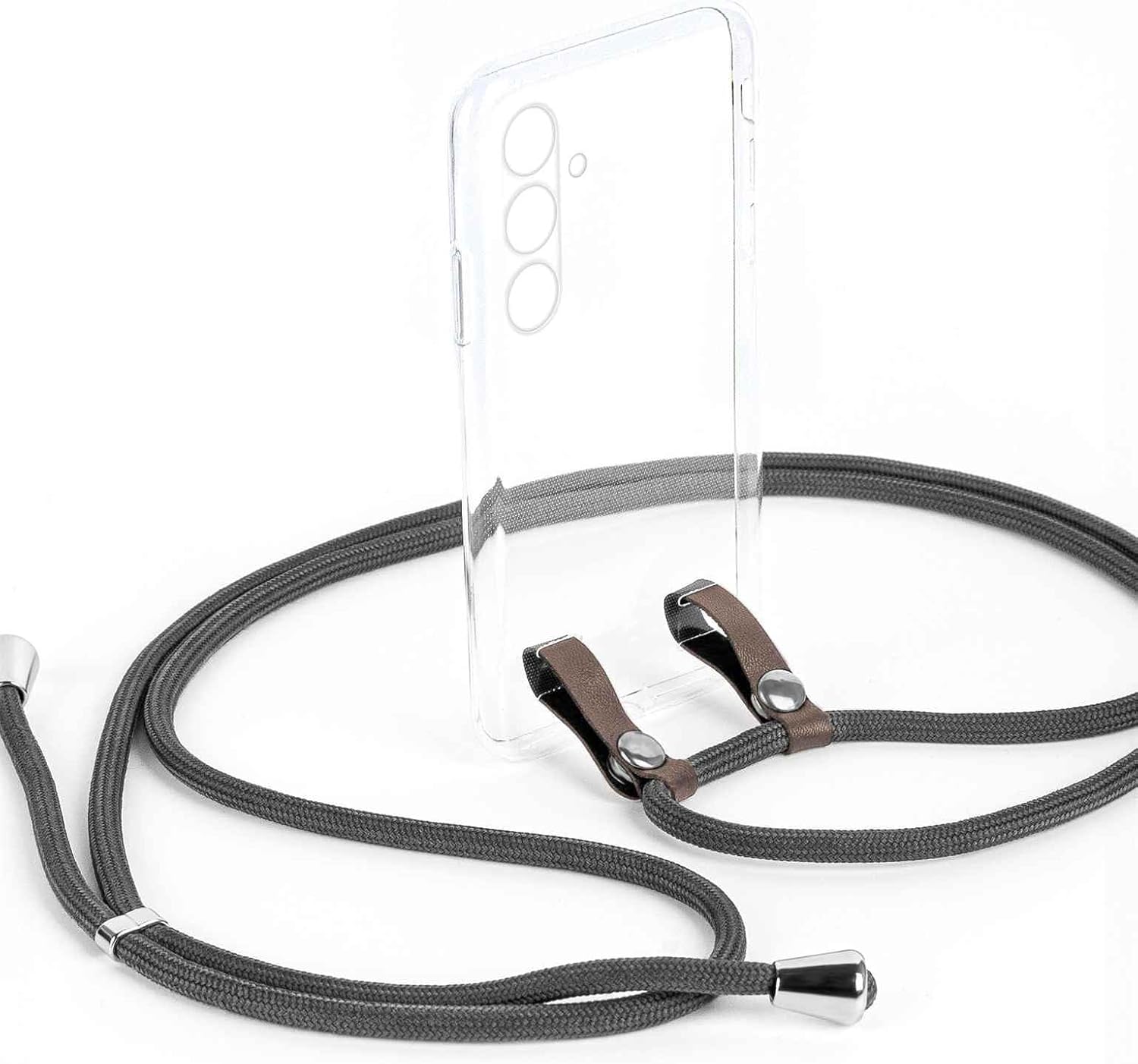 Detalle de moex Chaîne de téléphone portable compatible Samsung Galaxy A25 5G — corde réglable et coque transparente
