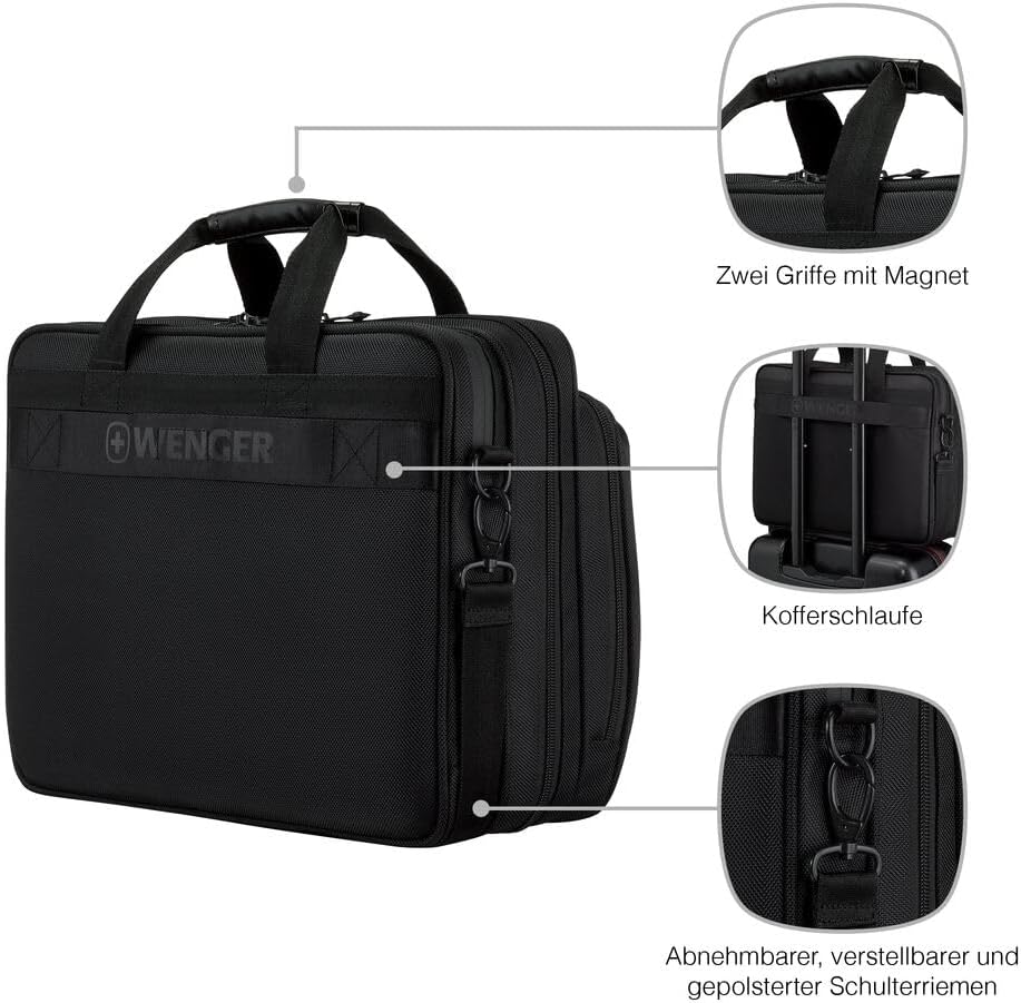Thumbnail 5 de WENGER Legacy Laptop-Tasche für Notebook & Tablet – Organizer, rPET Polyester, schwarz/grau