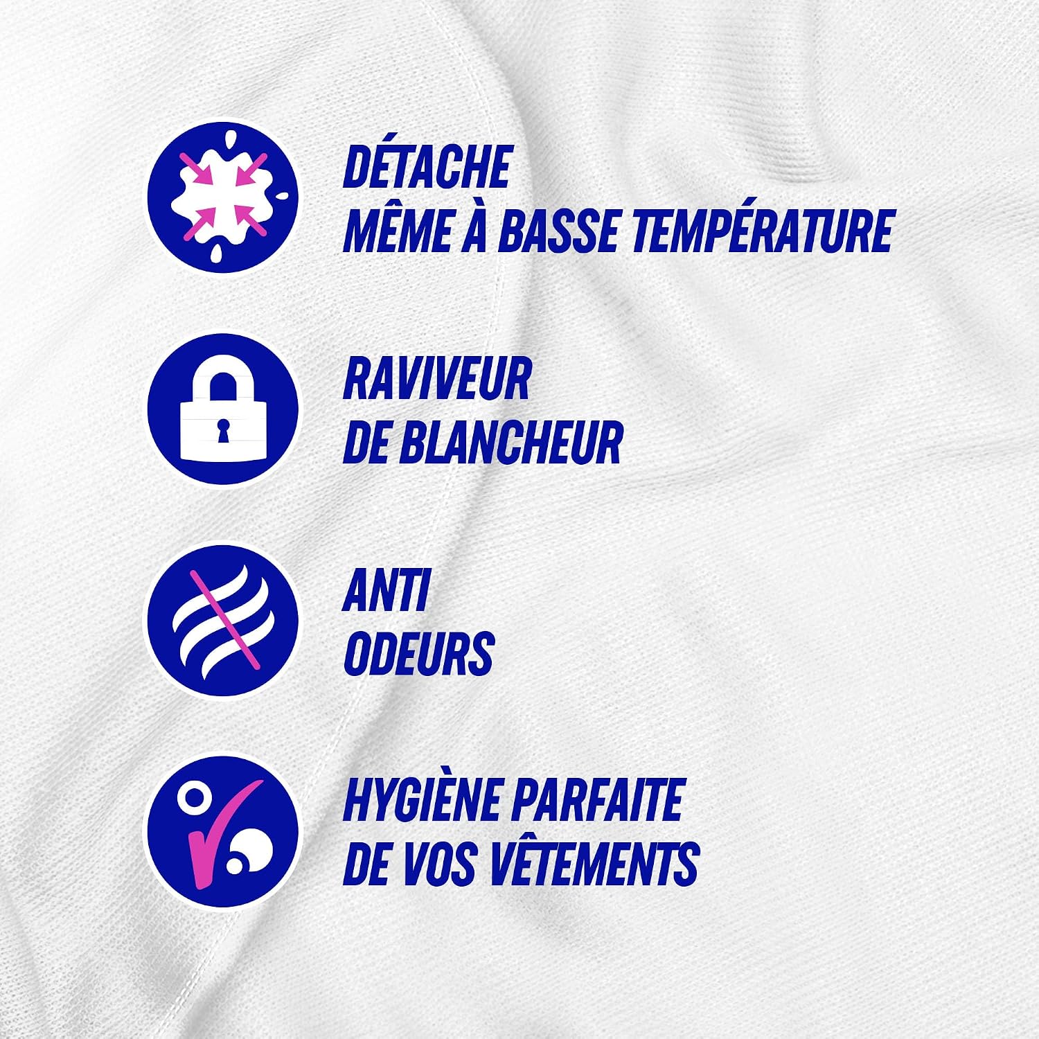 Detalle de Vanish Oxi Action Booster de Blancheur (Blancheur) – Poudre détachante textile et raviveur de blanc, 940 g