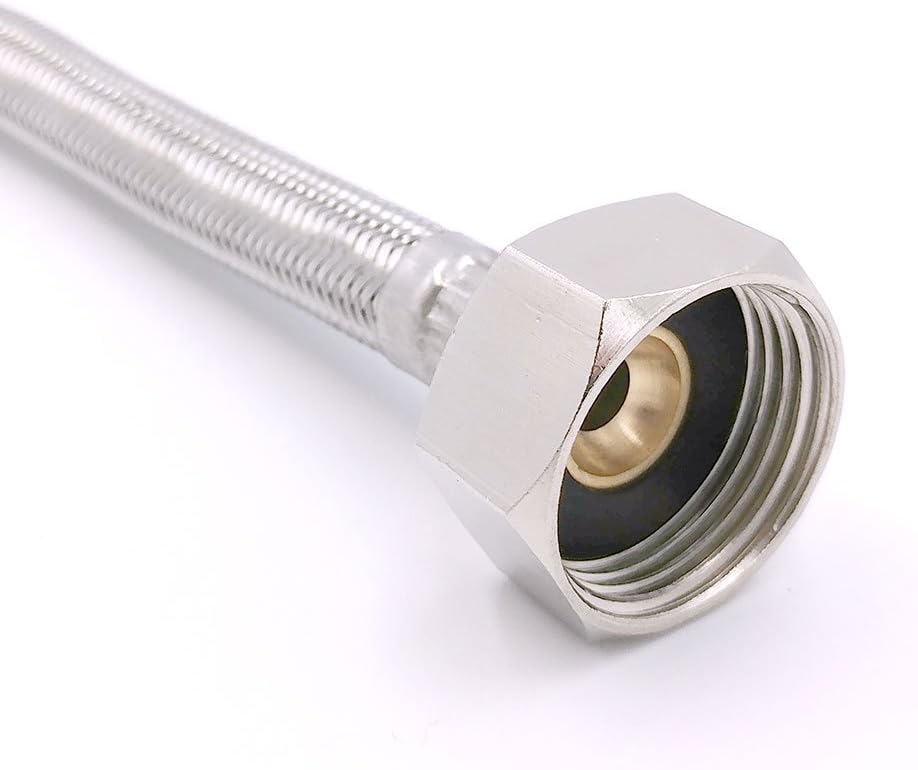 Detalle de 1/2" x 3/4" BSP 500mm Long Flexible Braided Hose – Bath Tap Flex Connector