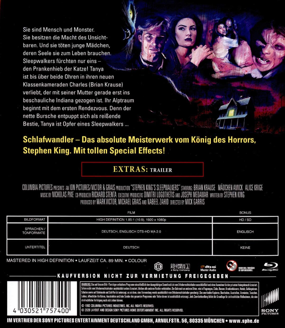 Thumbnail 1 de Stephen Kings Schlafwandler – Uncut Version, övernaturlig skräckfilm